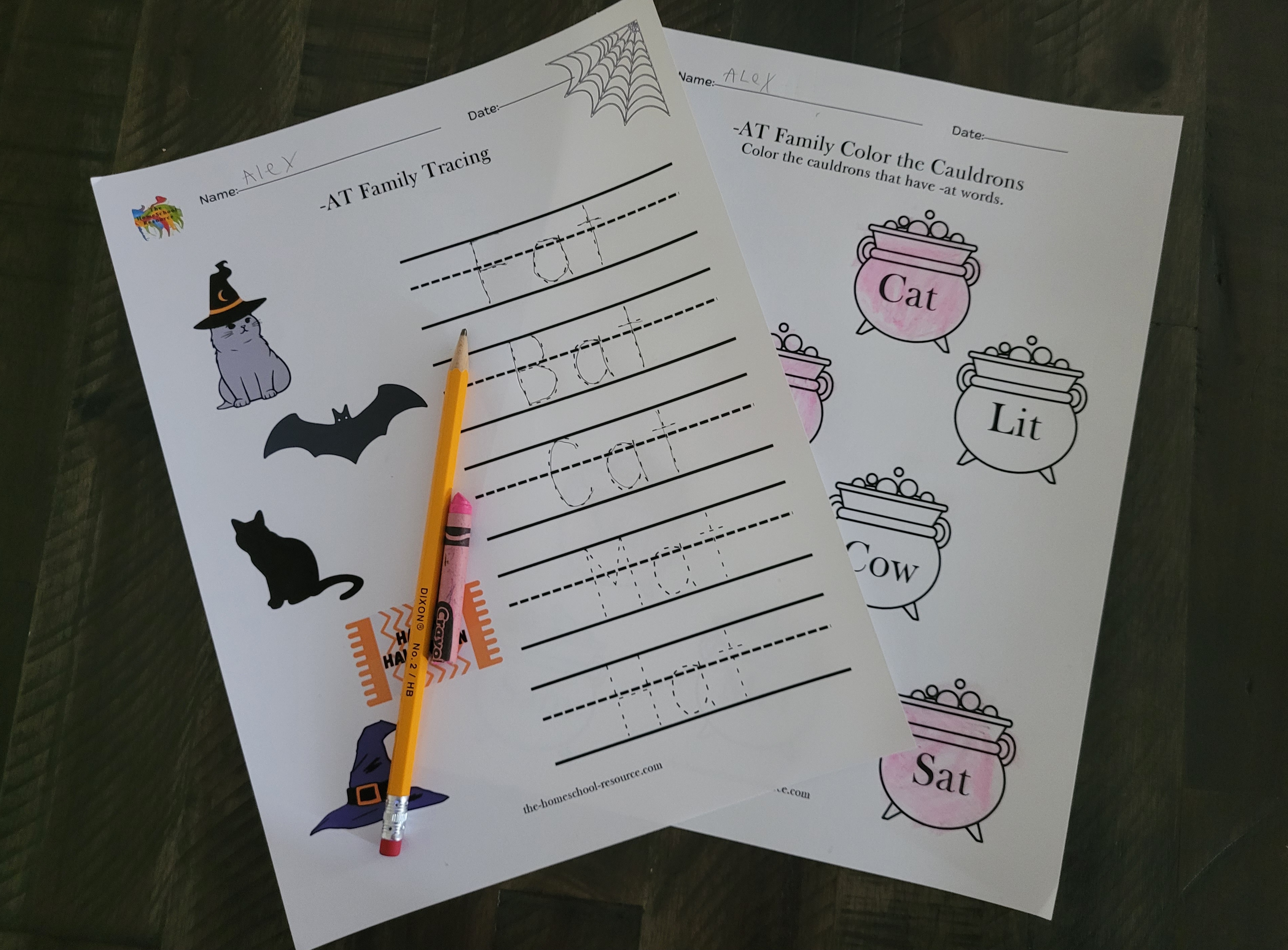 at family halloween worksheets